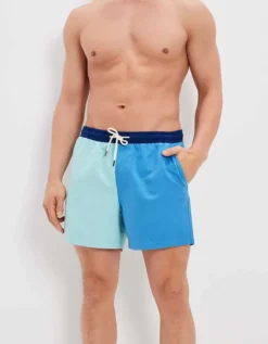 AE 5.5" Color-Block Swim Trunk