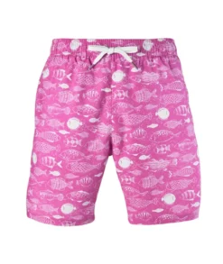 Benson Fish Patterned Swim Trunks