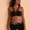 FLORAL WAVE Bandeau Bikini Top
