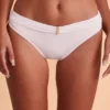 RUFFLE Shirred Waistband Bikini Bottom