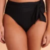 ALL TIED UP Draped High Waist Bikini Bottom