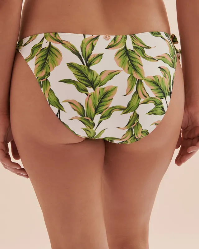 Jungle Leaves Side Tie Bikini Bottom 2 Jungle Leaves Side Tie Bikini Bottom - Image 2