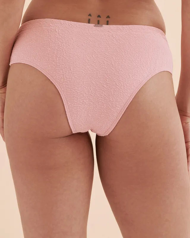 Textured Mid Waist Bikini Bottom 3 Textured Mid Waist Bikini Bottom - Image 3