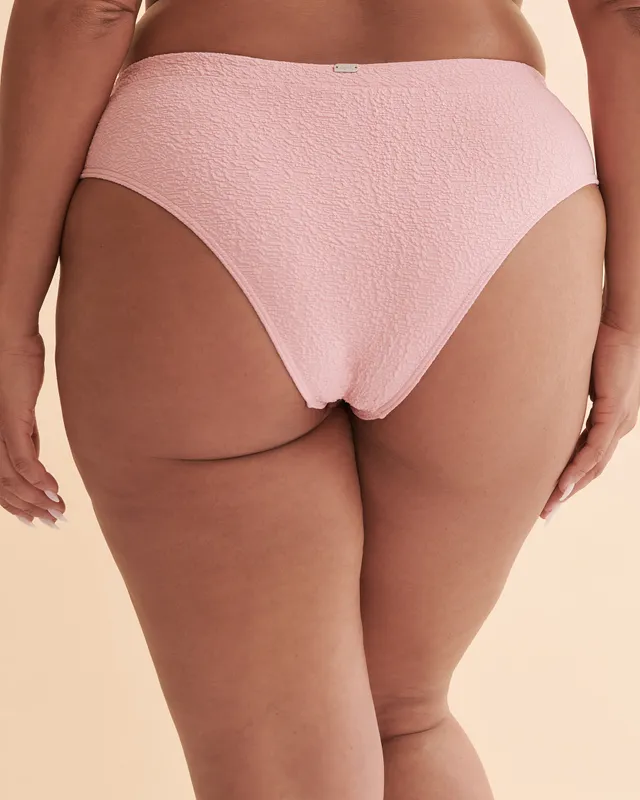 Textured Mid Waist Bikini Bottom 4 Textured Mid Waist Bikini Bottom - Image 4