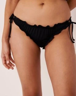 SOLID Lettuce Edge Brazilian Bikini Bottom