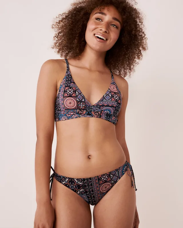 Tile Print Triangle Bikini Top 1 Tile Print Triangle Bikini Top