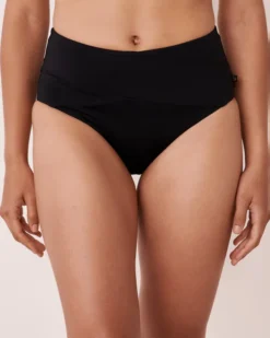 SOLID Crossed High Waist Bikini Bottom