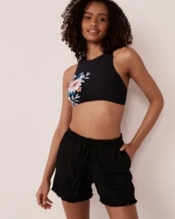 Shorts With Tassel Trim