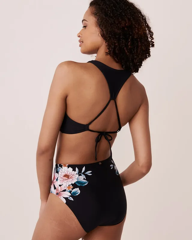 Floral Print High Neck Bikini Top 2 Floral Print High Neck Bikini Top - Image 2