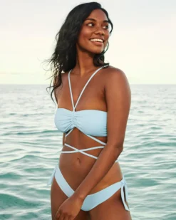 CORYDALIS Recycled Fibers Laced Bandeau Bikini Top
