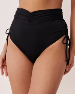 FASHION Shirred High Waist Bikini Bottom