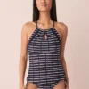 MODERN STRIPE High Neck Tankini Top