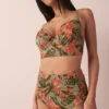 ORCHIDS GARDEN Push-up Bikini Top