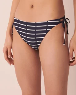 MODERN STRIPE Side Tie Bikini Bottom