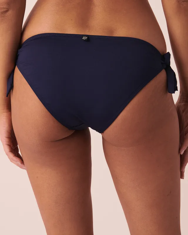 EVENING BLUE Recycled Fibers Brazilian Bikini Bottom 2 EVENING BLUE Recycled Fibers Brazilian Bikini Bottom - Image 2