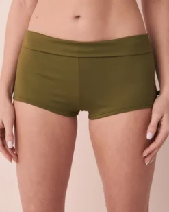 WINTER MOSS Recycled Fibers Boyleg Bikini Bottom