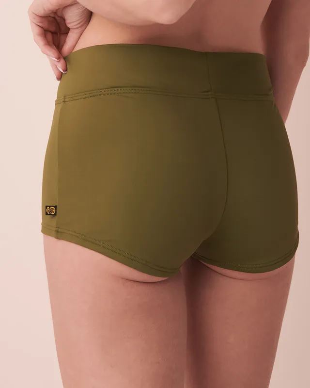 WINTER MOSS Recycled Fibers Boyleg Bikini Bottom 4 WINTER MOSS Recycled Fibers Boyleg Bikini Bottom - Image 4