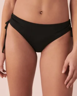 SOLID Side Tie Cheeky Bikini Bottom
